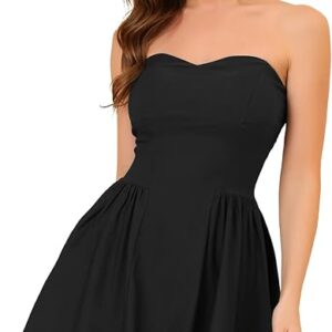 Allegra K Womens Sexy Strapless Dress