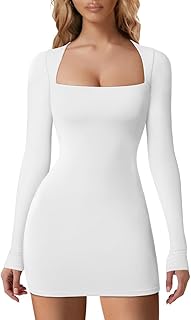 HYZ Women's Fall Mini Tshirt Dress