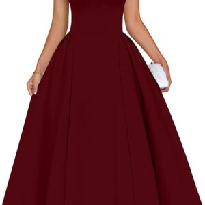 Memoriesea Womens Elegant Midi Dress