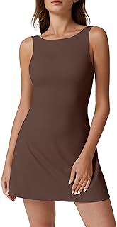 QINSEN Women Open Back Tennis Dress