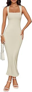 ZESICA Womens Bodycon Dress (Apricot)
