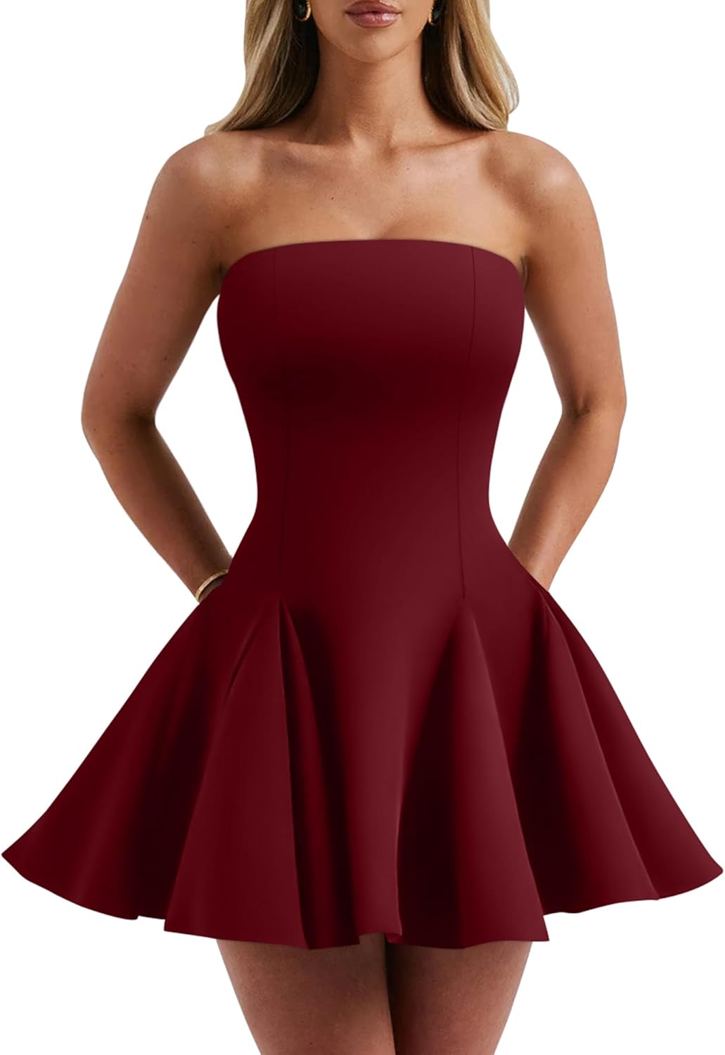 DAAWENXI Women's Sexy Strapless Dress - Image 3
