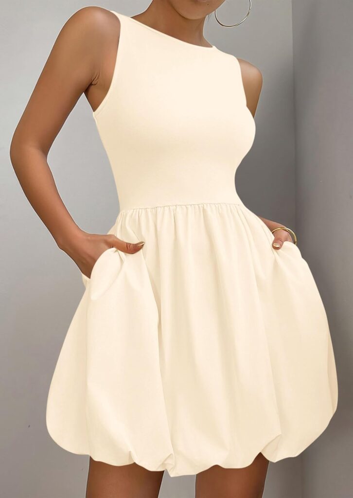 PRETTYGARDEN Summer Dresses for Women 2026 Casual Sleeveless Tank Mini Short Dress Crew Neck Bubble Sundress with Pockets PRETTYGARDEN Summer Dresses for Women 2026 Casual Sleeveless Tank Mini Short Dress Crew Neck Bubble Sundress with Pockets