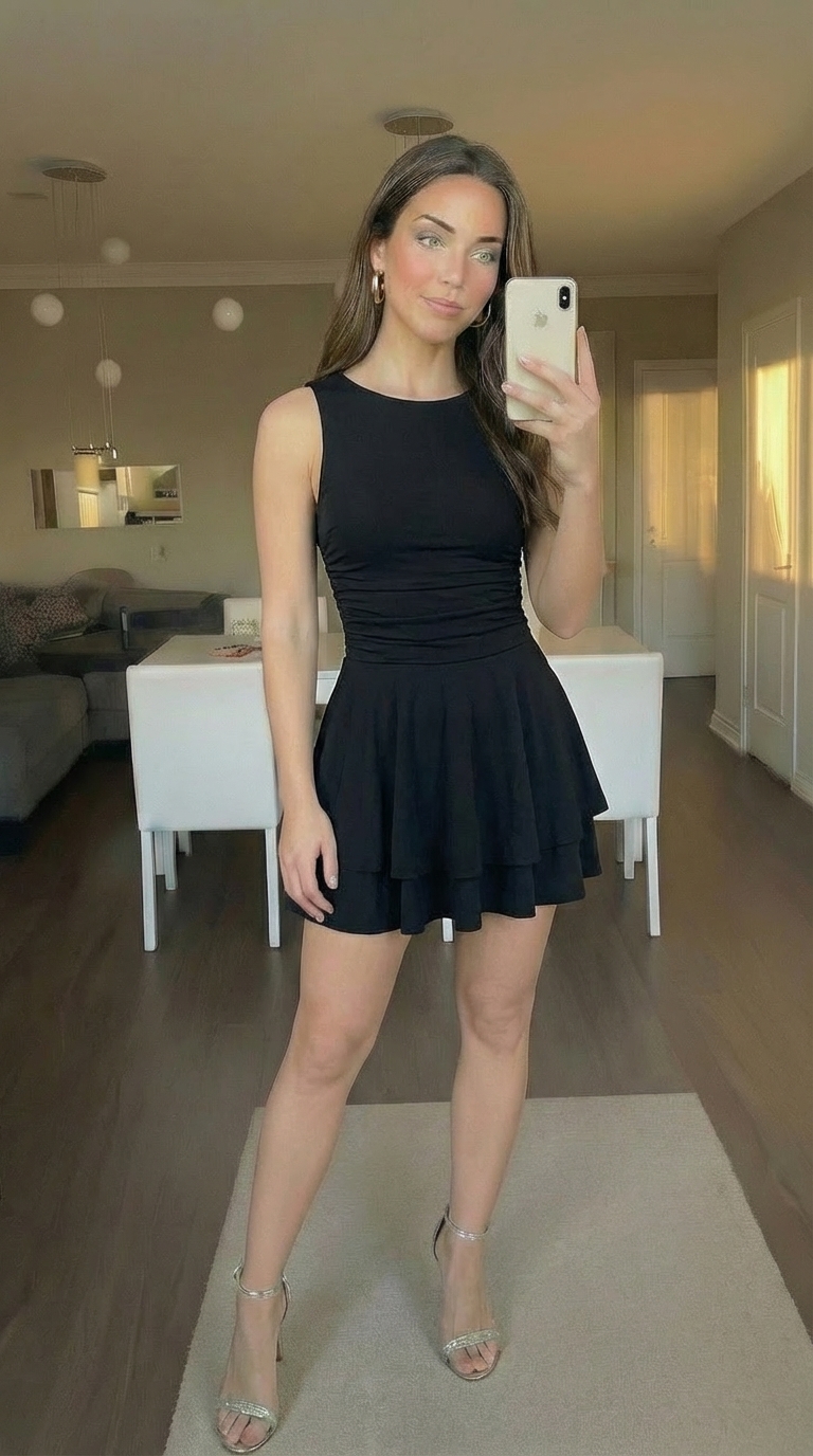 Kaximil Womens Ruffle Hem Dress - Image 5