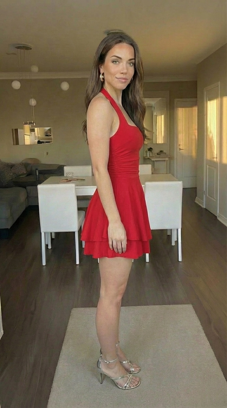 Kaximil Womens Sexy Halter Mini Dress - Image 4