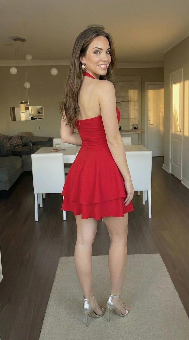 Kaximil Womens Sexy Halter Mini Dress - Image 5