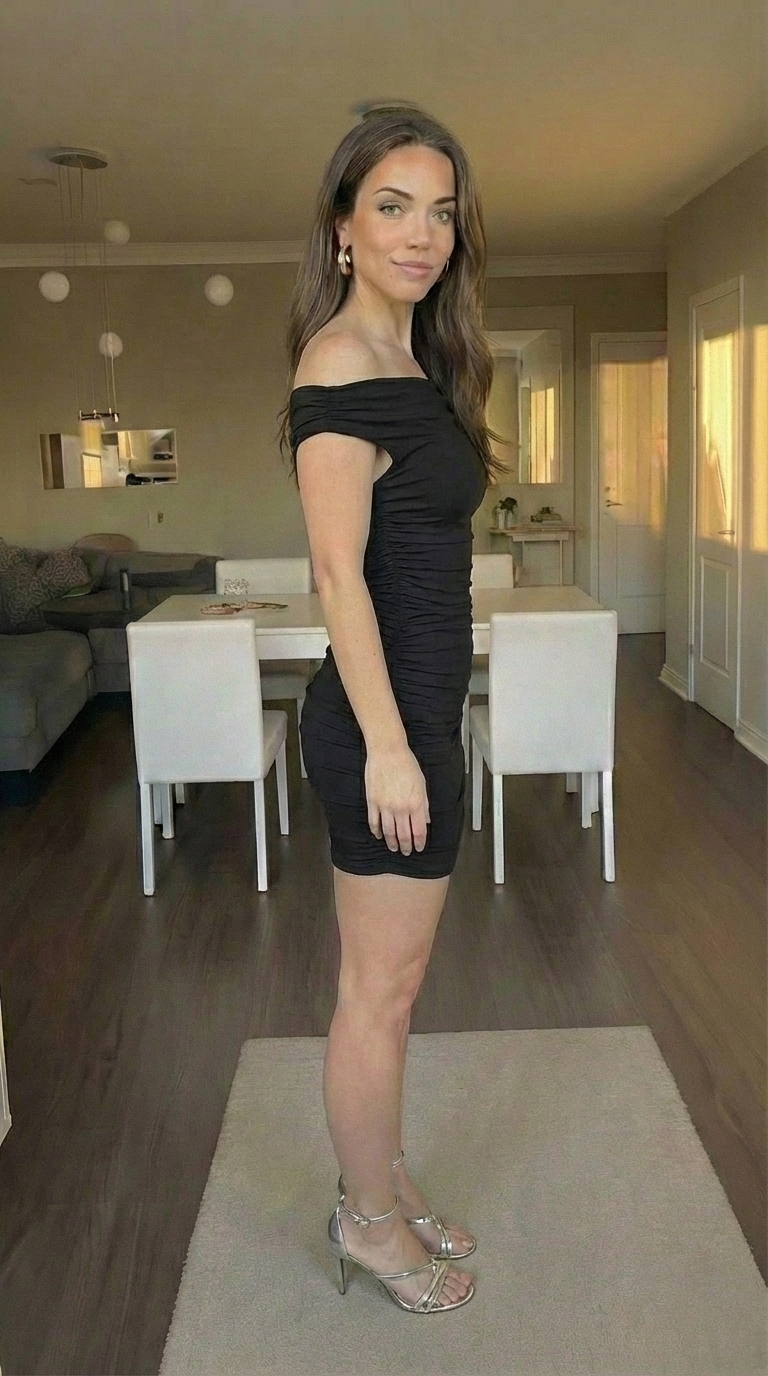 LAGSHIAN Womens Off Shoulder Dress - Image 4