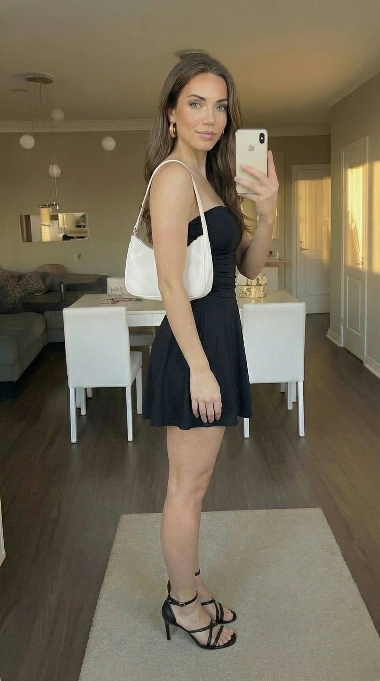 MEROKEETY Womens Strapless Mini Dress - Image 4