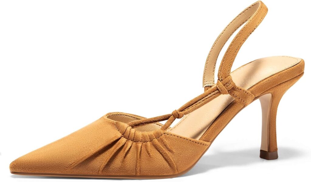Coutgo Womens Slingback Kitten Heels Closed Pointed Toe Pumps DOrsay Wedding Party Dress Shoes Coutgo Womens Slingback Kitten Heels Closed Pointed Toe Pumps DOrsay Wedding Party Dress Shoes