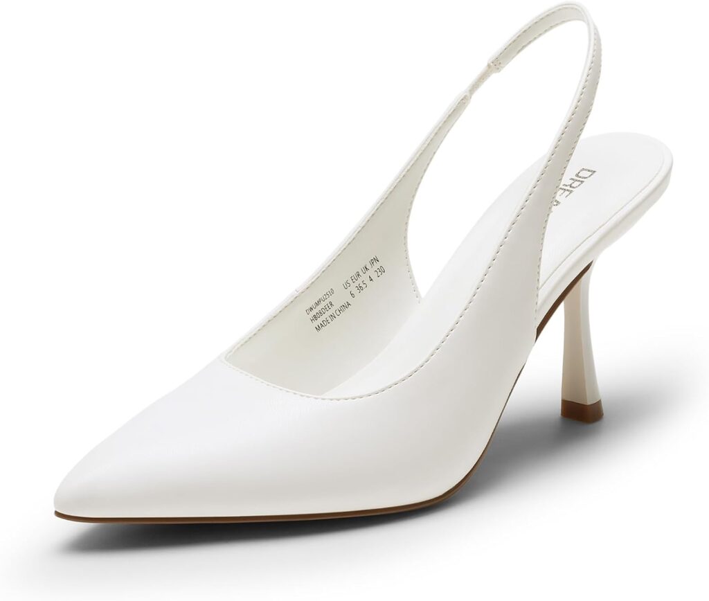 DREAM PAIRS Womens Heels Slingback Stiletto Pumps Shoes Pointed Closed Toe Kitten Heels Dress Bridal Elegant Wedding Sexy Party