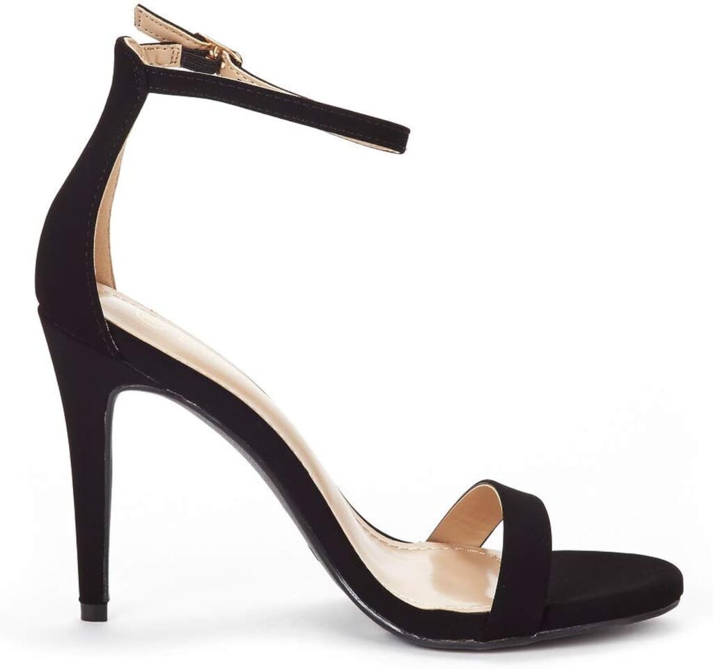 DREAM PAIRS Womens High Heels Flower Ankle Strap Stilettos Round Open Toe Dressy Sexy Sandals