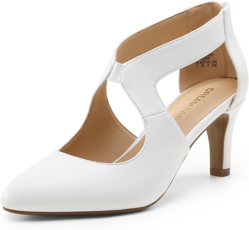 DREAM PAIRS Womens Pumps Closed Pointed Toe Kitten Heels Elegant Party Wedding Dress Shoes for Women