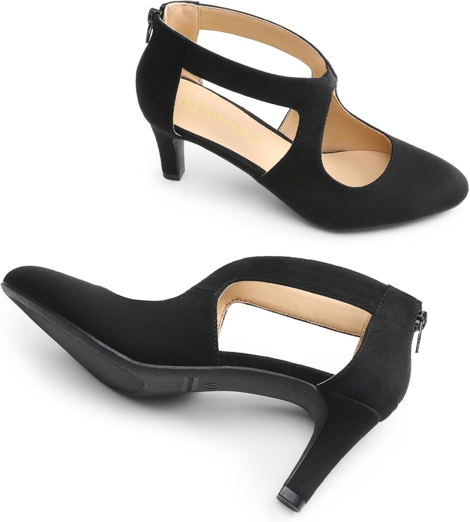 DREAM PAIRS Womens Pumps Closed Pointed Toe Kitten Heels Elegant Party Wedding Dress Shoes for Women