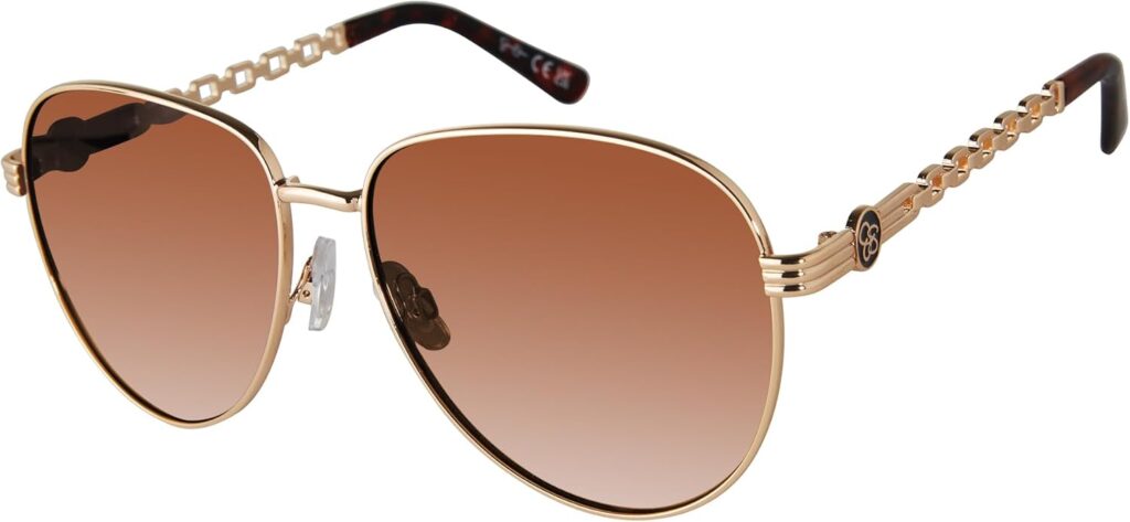Jessica Simpson Womens J5702 Elegant Metal Aviator Pilot Sunglasses with UV400 Protection