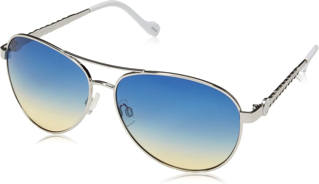Jessica Simpson Womens J5702 Elegant Metal Aviator Pilot Sunglasses with UV400 Protection