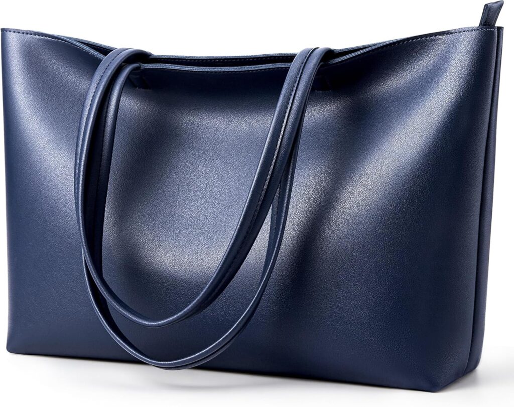 KALIDI Tote Bag Zipper Shoulder Bag Faux Leather Purses Satchel for Women Casual Handbag Work Dating College