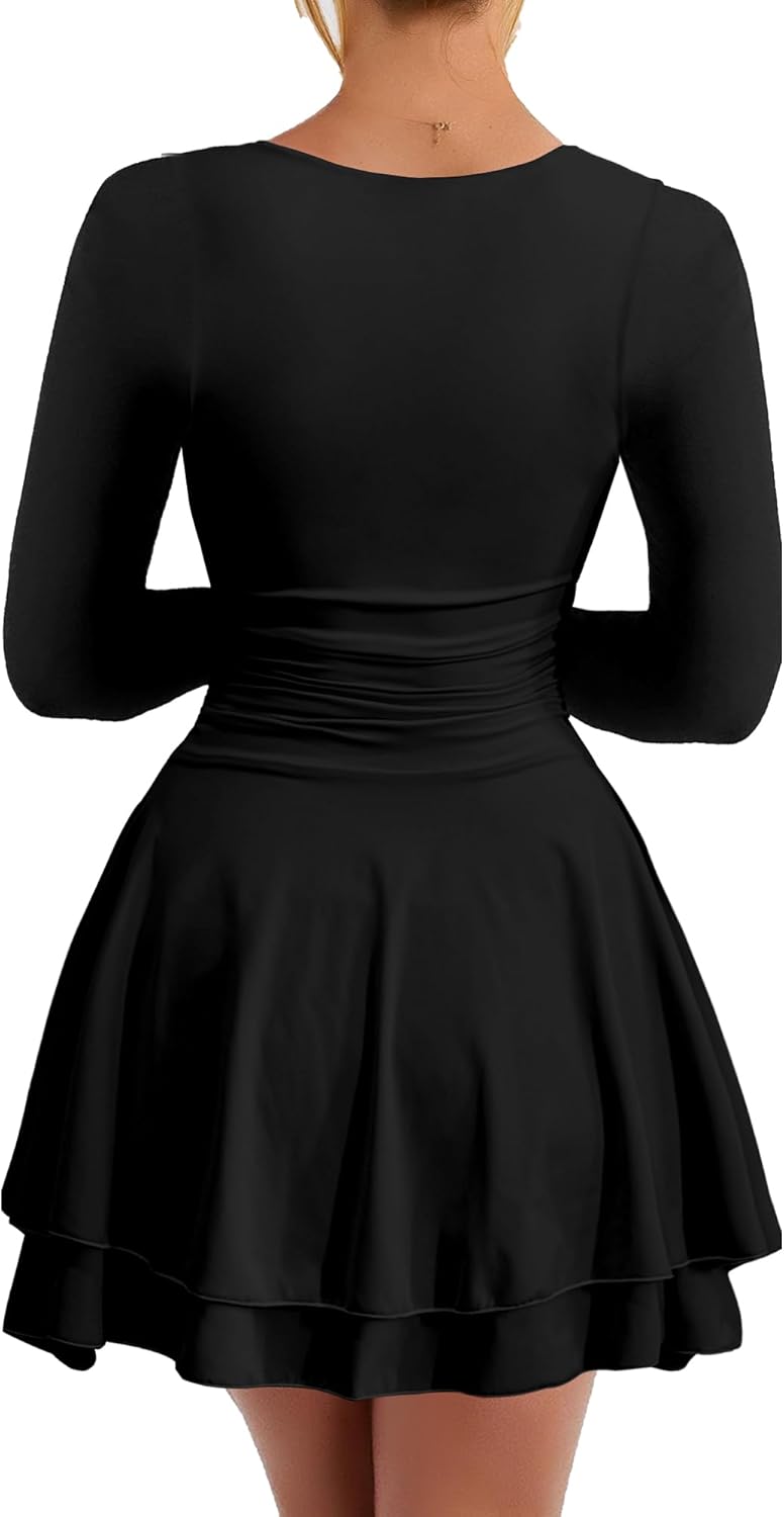 Kaximil Womens Long Sleeve Line Dress - Image 4