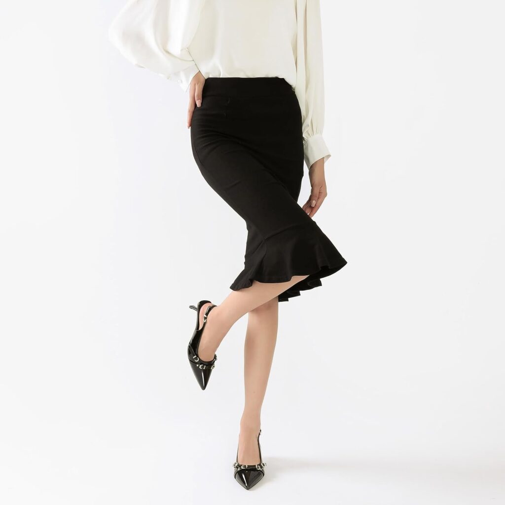 Mostrin Kitten Heels for Women Pointed Toe Pumps Patent Leather Low Heel Slingback Heels with Buckle Dress Shoes for Dating Party Working