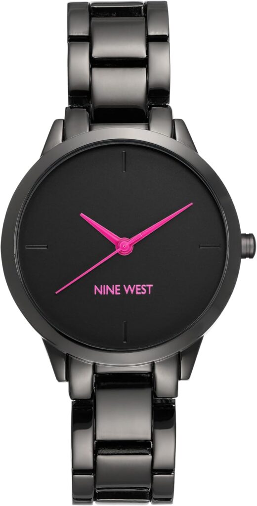 Nine West Womens Gunmetal Bracelet Watch Nine West Womens Gunmetal Bracelet Watch