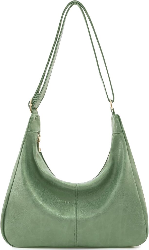 NIUEIMEE ZHOU Hobo Bags for Women Foldable Vegan Leather Shoulder Handbag Slouchy Tote Crossbody Purses NIUEIMEE ZHOU Hobo Bags for Women Foldable Vegan Leather Shoulder Handbag Slouchy Tote Crossbody Purses