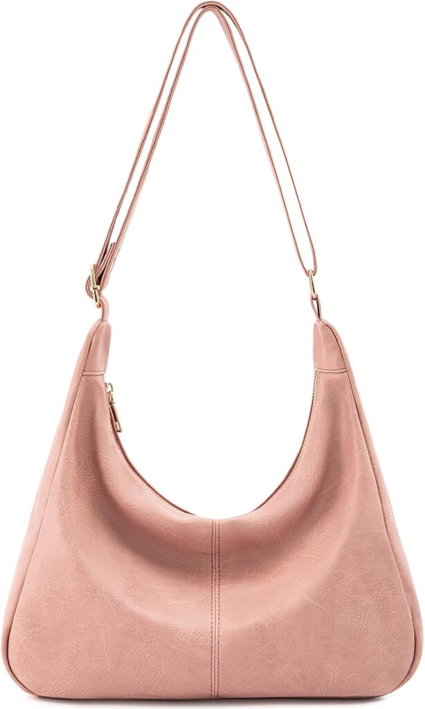 NIUEIMEE ZHOU Hobo Bags for Women Foldable Vegan Leather Shoulder Handbag Slouchy Tote Crossbody Purses NIUEIMEE ZHOU Hobo Bags for Women Foldable Vegan Leather Shoulder Handbag Slouchy Tote Crossbody Purses