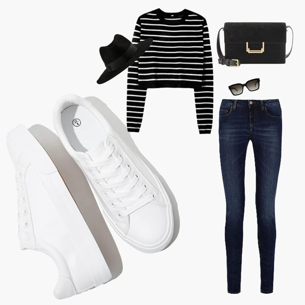 SERNIAL Womens White Tennis Shoes PU Leather Sneakers Casual Walking Shoes for Women