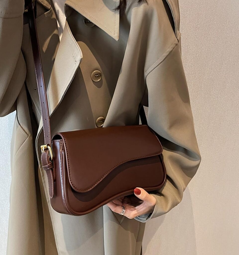 Shoulder Bag for Women Y2K Trendy Purse Vegan Leather Hobo Handbags Clutch Saddle Bag with 2 Removable Strap Shoulder Bag for Women Y2K Trendy Purse Vegan Leather Hobo Handbags Clutch Saddle Bag with 2 Removable Strap