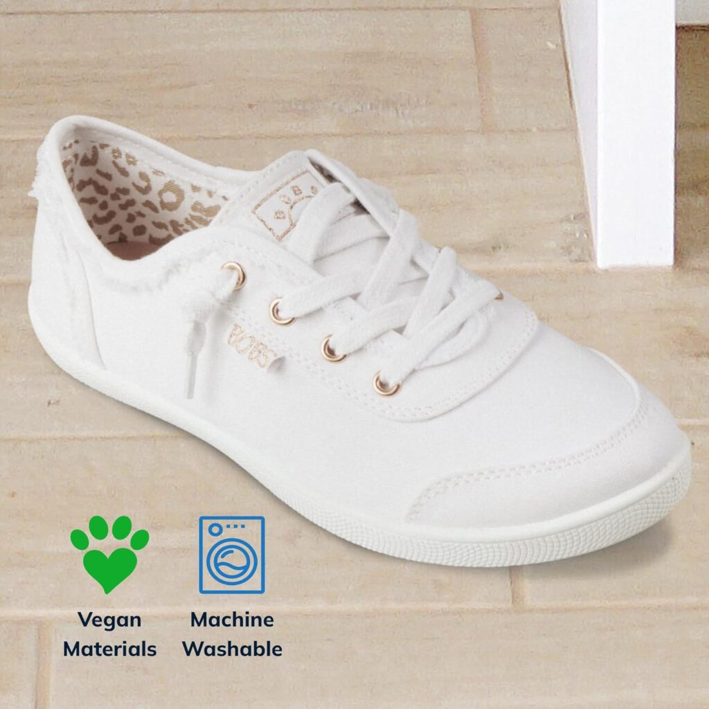 Skechers Womens Bobs B Cute Sneaker – Memory Foam, Flexible Outsole, Lightweight Vegan Shoes Skechers Womens Bobs B Cute Sneaker – Memory Foam, Flexible Outsole, Lightweight Vegan Shoes