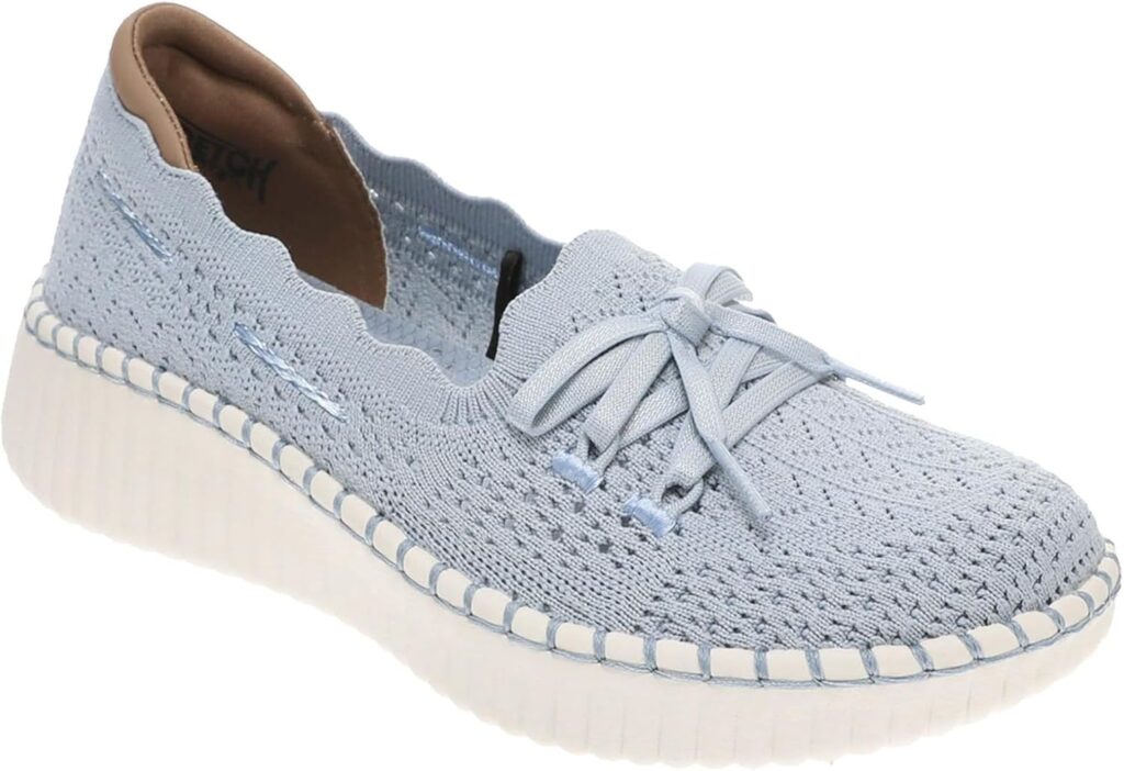 Skechers Womens Wilshire BLVD Knit Sail Sneakers