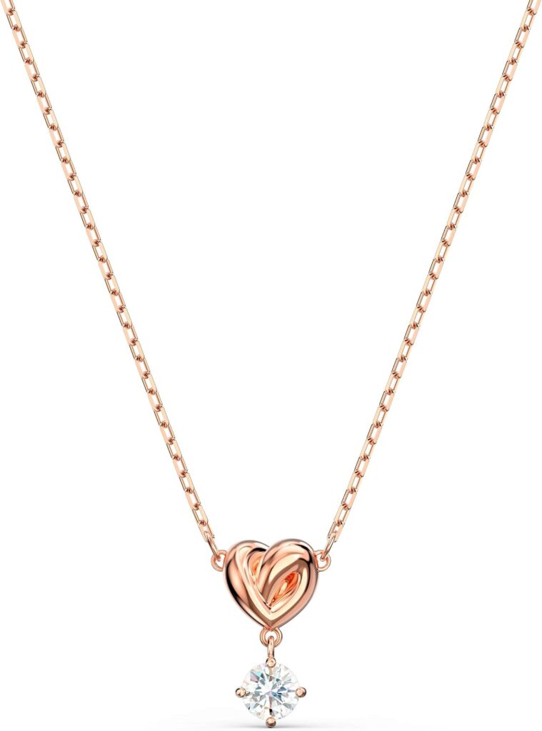 Swarovski Lifelong Heart Necklace, Earrings, and Bracelet Crystal Jewelry Collection, Rose Gold Rhodium Tone Finish Swarovski Lifelong Heart Necklace, Earrings, and Bracelet Crystal Jewelry Collection, Rose Gold Rhodium Tone Finish